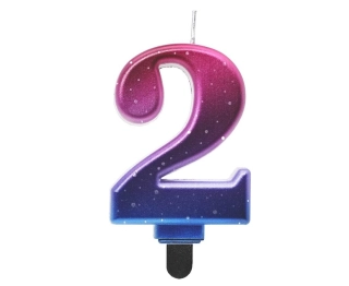 Dortová svíčka číslice 2 Noční obloha