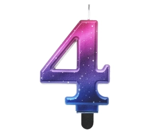 Dortová svíčka číslice 4 Noční obloha
