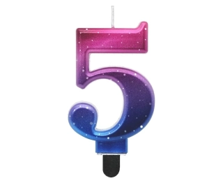 Dortová svíčka číslice 5 Noční obloha