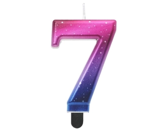 Dortová svíčka číslice 7 Noční obloha