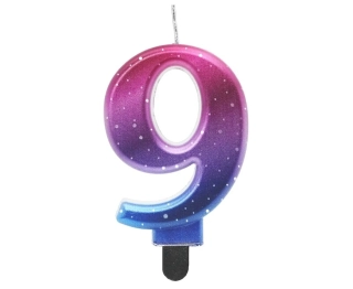 Dortová svíčka číslice 9 Noční obloha 