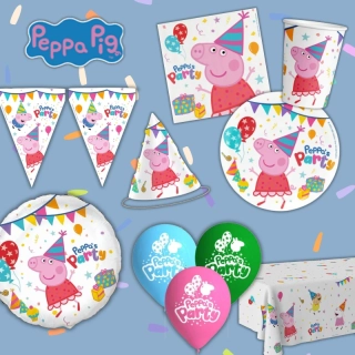 Dekorační sada Prasátko Peppa oslava
