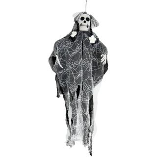 Závěsná dekorace na Halloween Kostlivec v pavučině