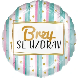Fóliový balónek Brzy se uzdrav kruh 45 cm