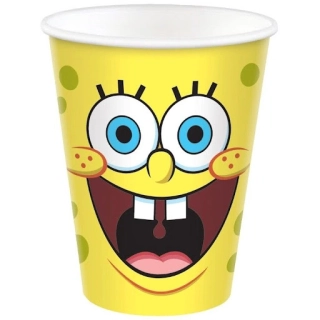 Papírové party kelímky Sponge Bob 8 ks