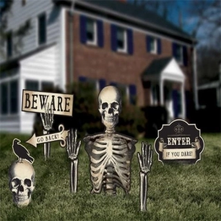 Halloweenská dekorace kosti 6 ks