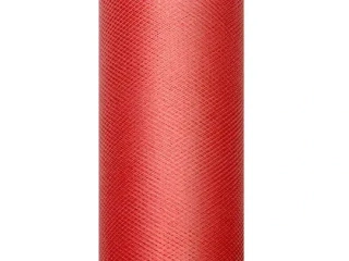 Tyl dekorační červený 30 cm x 9 m