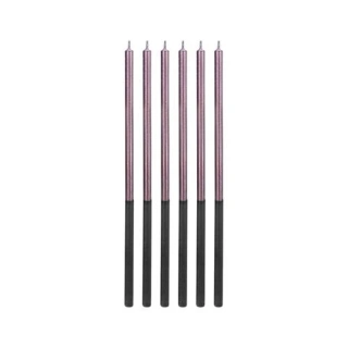 Dortové svíčky dlouhé Chrome lila 6 ks