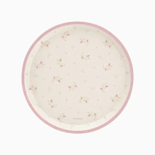 Papírové talíře květinové růžové 23 cm - 6 ks