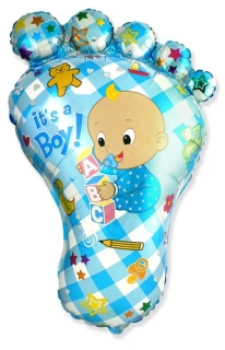 Foliový balonek nožička It's a boy - chlapeček 82 cm