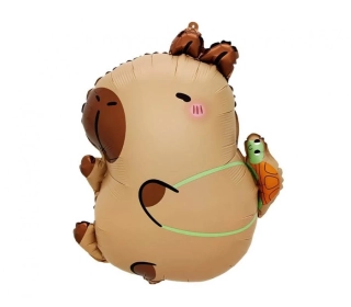 Foliovy balonek kapybara s želvičkou 44 cm