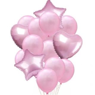 Balonkový buket Růžový - 14 ks