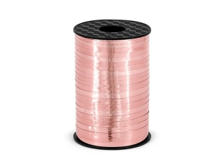 Vázací stuha rose gold metalická - 225 m
