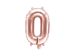 Foliová číslice - rose gold 0 - 35 cm