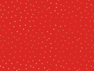 Balící papír červený se zlatými hvězdami 70 x 200 cm