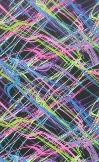 Balicí papír neonové čáry 2 x 0,70 m