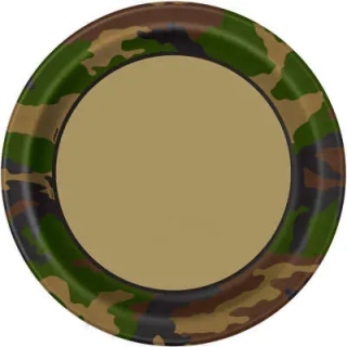 Papírové talíře Vojenské - military 23 cm - 8 ks