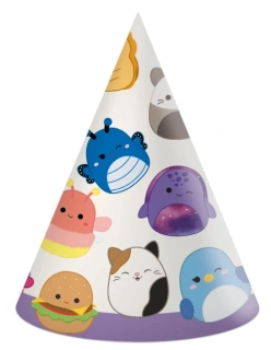 Párty čepičky Squishmallows 6 ks