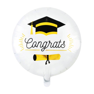 Fóliový balonek Congrats bílý 45 cm