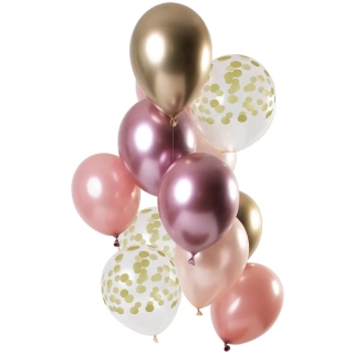 Latexové balonky Golden Blush 33 cm - 12 ks