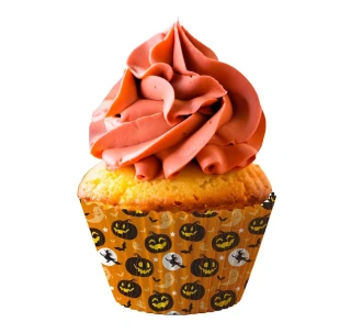 Papírové Halloween košíčky na muffiny Dýně 50 ks