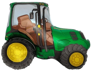 Fóliový balonek zelený traktor 94 × 75 cm