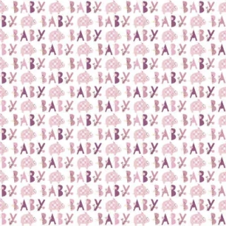 Balící papír Baby růžový slon - 76 x 152cm