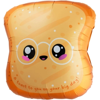Fóliový balonek roztomilý toast 60 × 60 cm