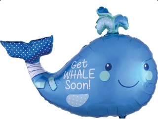 Fóliový balonek Get Whale Soon 86cm