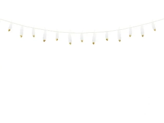Girlanda Pírka bílo-zlatá 160 cm