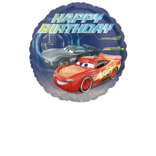 Foliový balonek Cars - Happy Birthday 43 cm