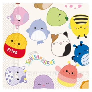 Papírové ubrousky Squishmallows 20 ks
