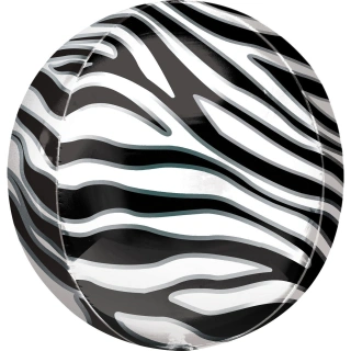 Foliový balonek koule Zebra 40 cm