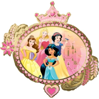 Foliový balonek ovál - Disney princezny 86 x 81 cm