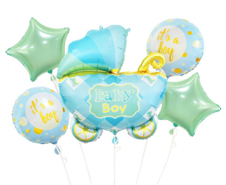 Sada foliových balonků Baby Boy - 5 ks