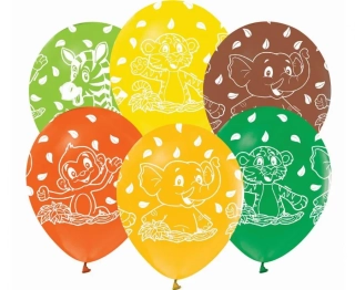 Latexové balonky Zvířátka z Afriky 30 cm - 5 ks