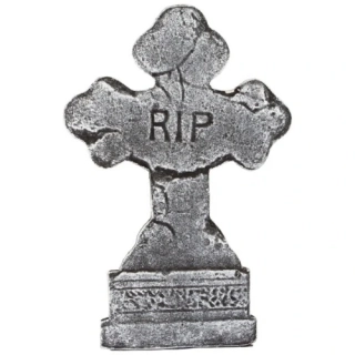 Halloweenská dekorace Náhrobek - Kříž RIP 31 cm