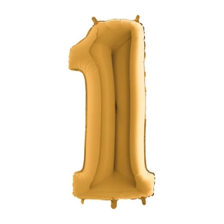 Foliová číslice - zlatá 1 - 102 cm