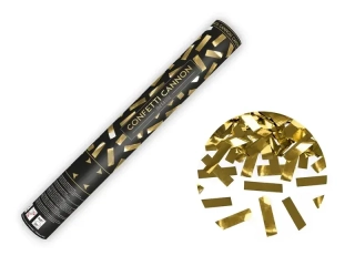 Vystřelovací konfety zlaté pásky 40 cm