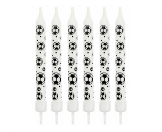 Narozeninové svíčky 6ks - Fotbal