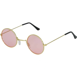 Brýle lenonky růžové se zlatými obroučkami