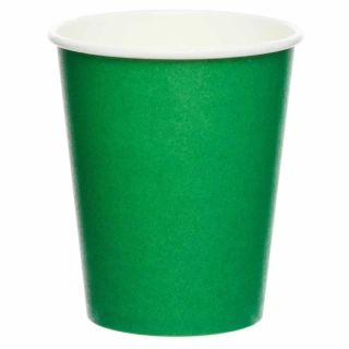 Papírové kelímky tmavě zelené 8 ks
