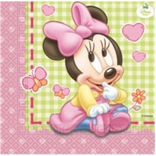Papírové party ubrousky Baby Minnie 20 ks