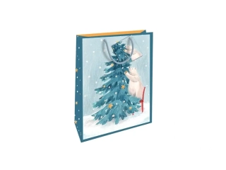 Dárková taška XL Polární medvěd u stromečku