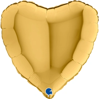 Foliový balonek srdce zlaté 46 cm