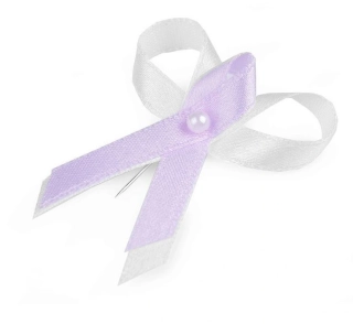 Svatební vývazek fialovo - bílý