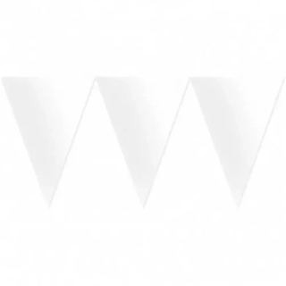 Vlaječková girlanda bílá 450 cm