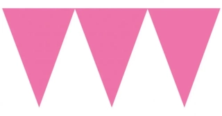 Vlaječková girlanda růžová 450 cm