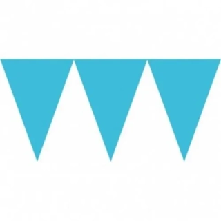 Vlaječková girlanda světle modrá 450 cm