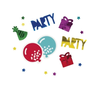 Fóliové konfety narozeninový metalický mix 34 g